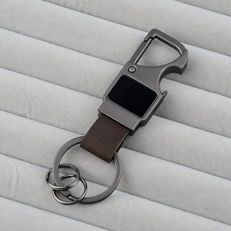 Tactical Leather Keychain with Bottle Opener