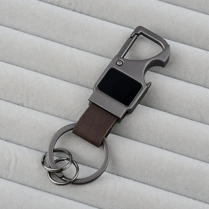 Tactical Leather Keychain with Bottle Opener