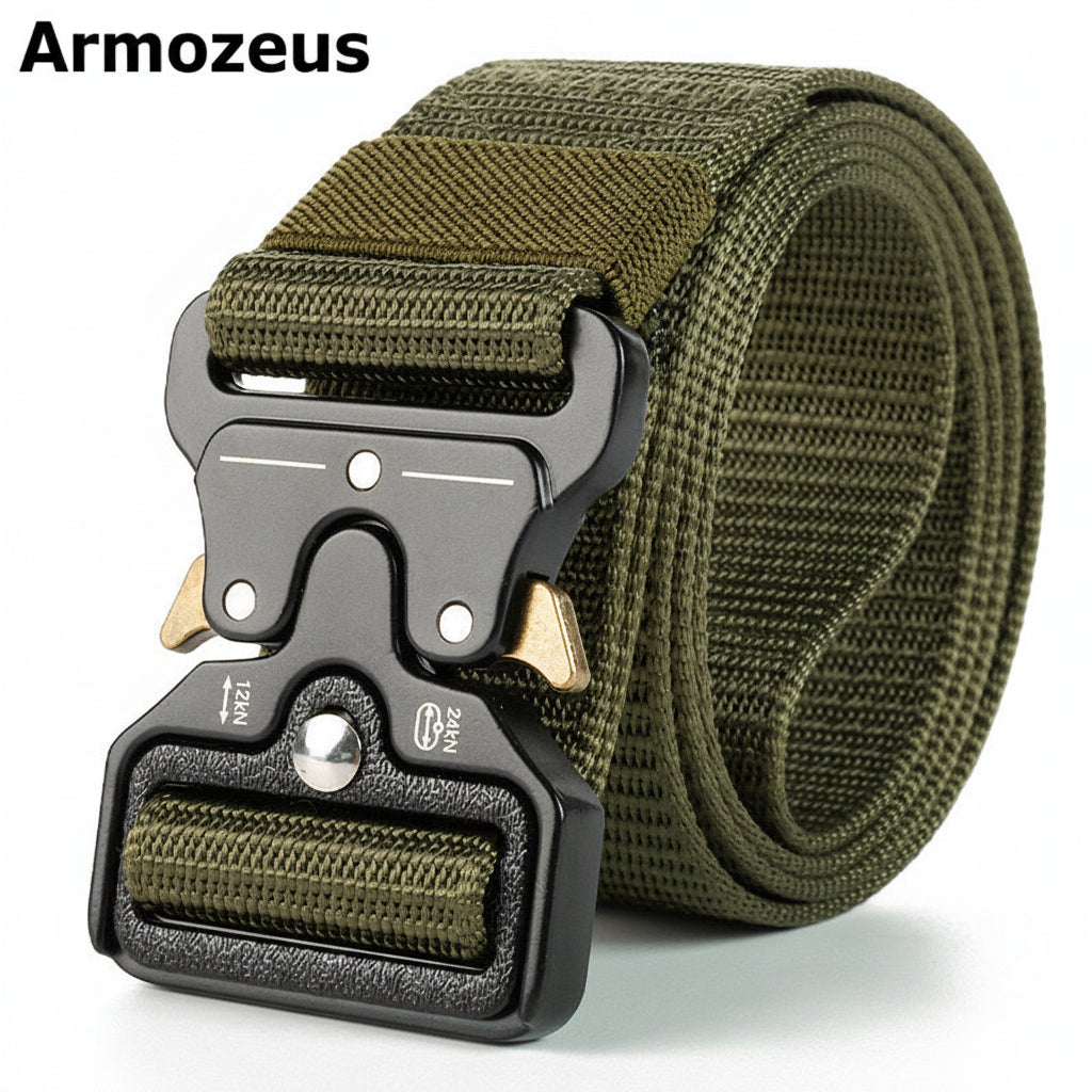 Tactical Woven Nylon Belt with Quick-Release Buckle