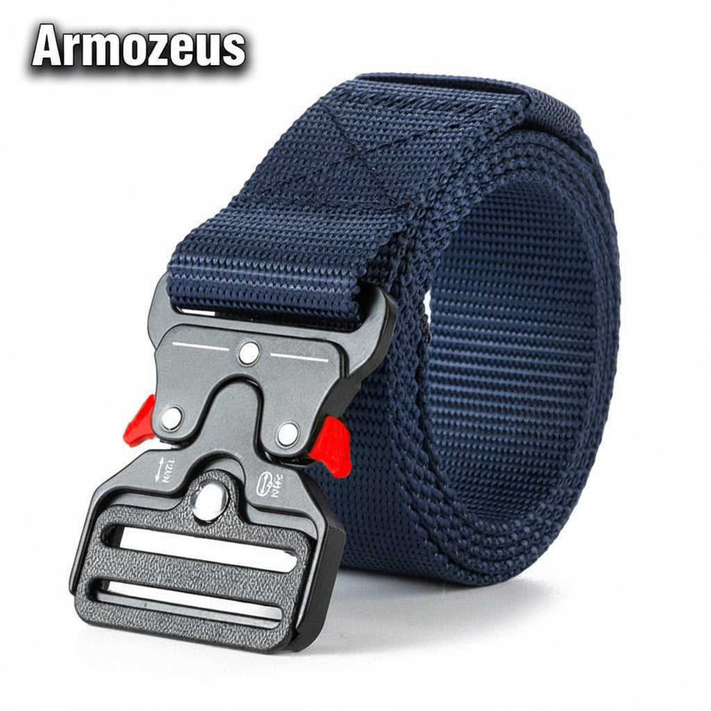 Tactical Woven Nylon Belt with Quick-Release Buckle