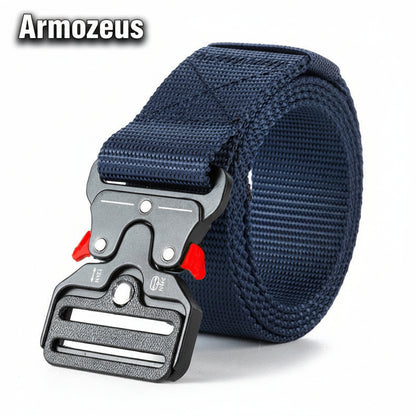 Tactical Woven Nylon Belt with Quick-Release Buckle