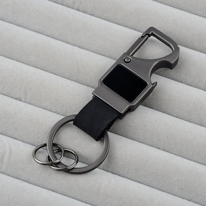 Tactical Leather Keychain with Bottle Opener