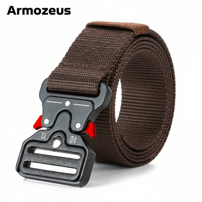 Tactical Woven Nylon Belt with Quick-Release Buckle