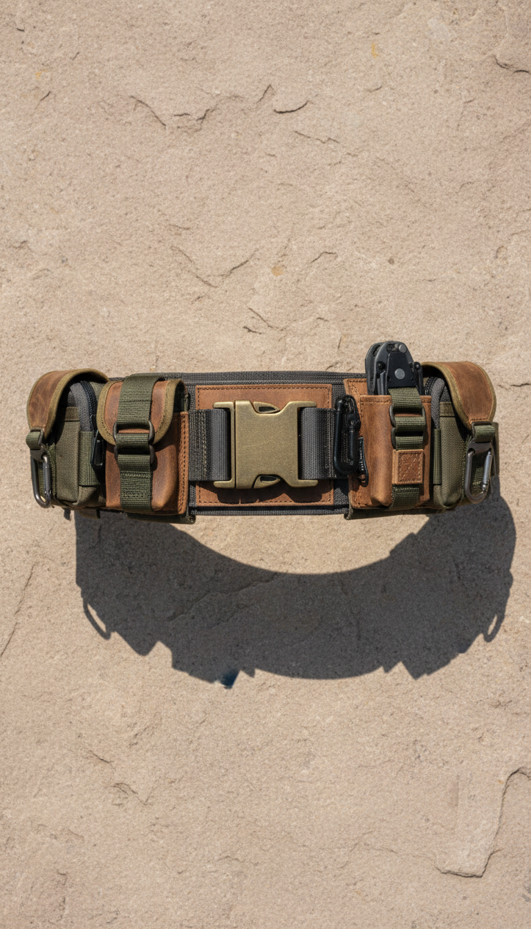 Reinforced Utility Belt With Steel Buckle