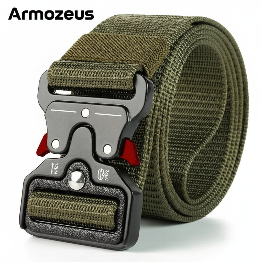 Tactical Woven Nylon Belt with Quick-Release Buckle