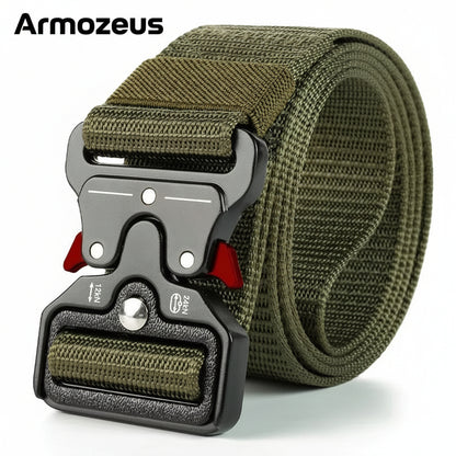 Tactical Woven Nylon Belt with Quick-Release Buckle