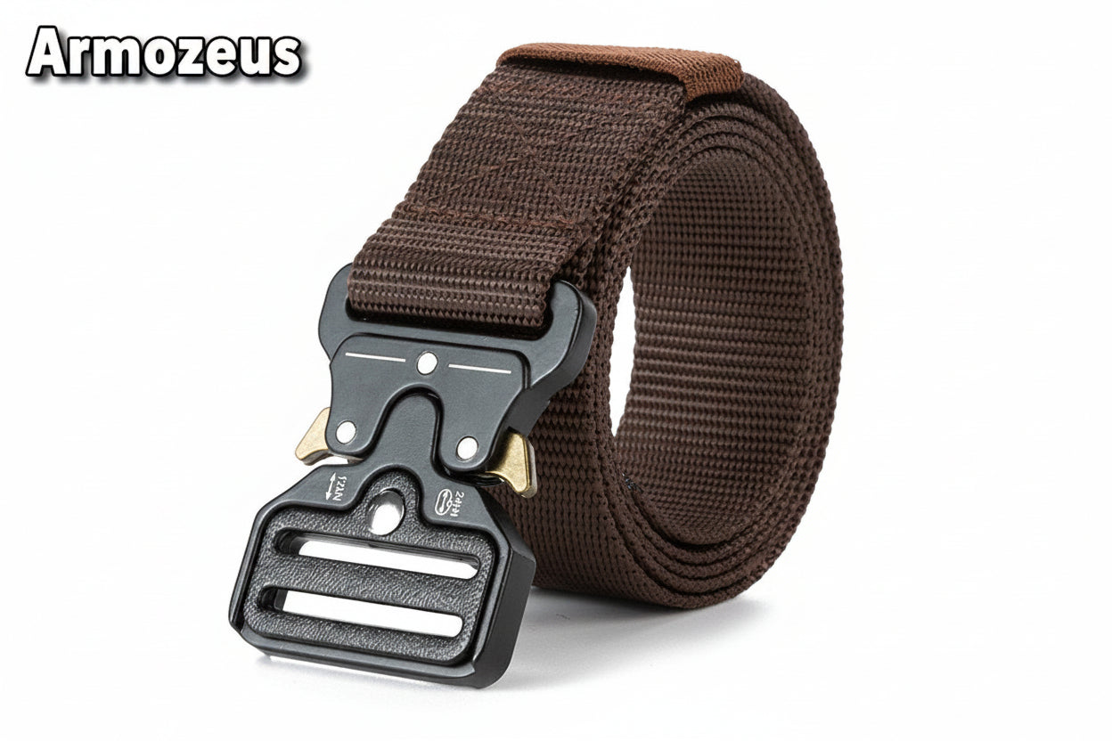 Tactical Woven Nylon Belt with Quick-Release Buckle