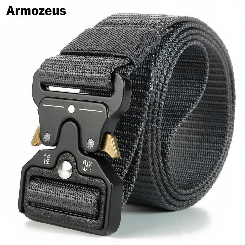 Tactical Woven Nylon Belt with Quick-Release Buckle