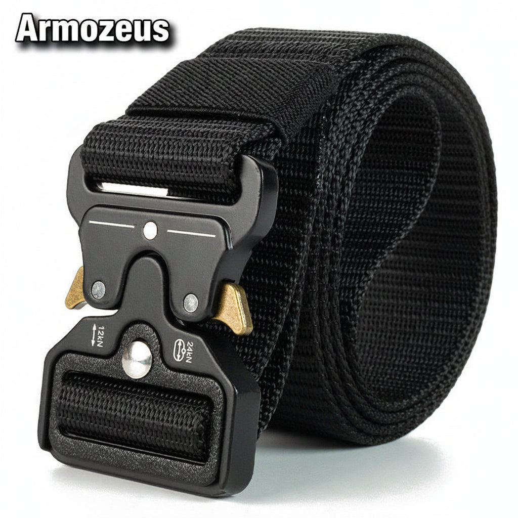 Tactical Woven Nylon Belt with Quick-Release Buckle