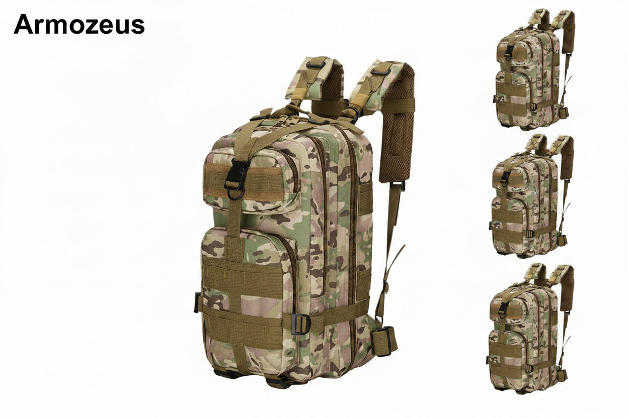 Outdoor tactical backpack for men, 3P military camouflage casual travel backpack, hiking, off-road, camping and mountain climbing bag