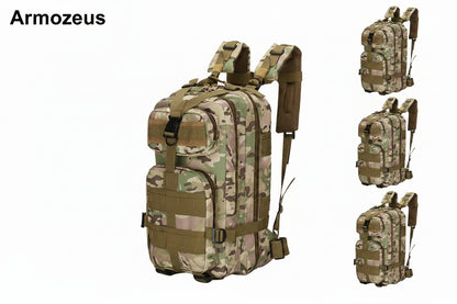Outdoor tactical backpack for men, 3P military camouflage casual travel backpack, hiking, off-road, camping and mountain climbing bag