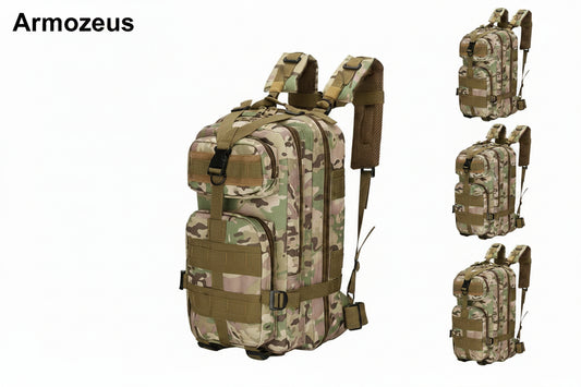 Outdoor tactical backpack for men, 3P military camouflage casual travel backpack, hiking, off-road, camping and mountain climbing bag