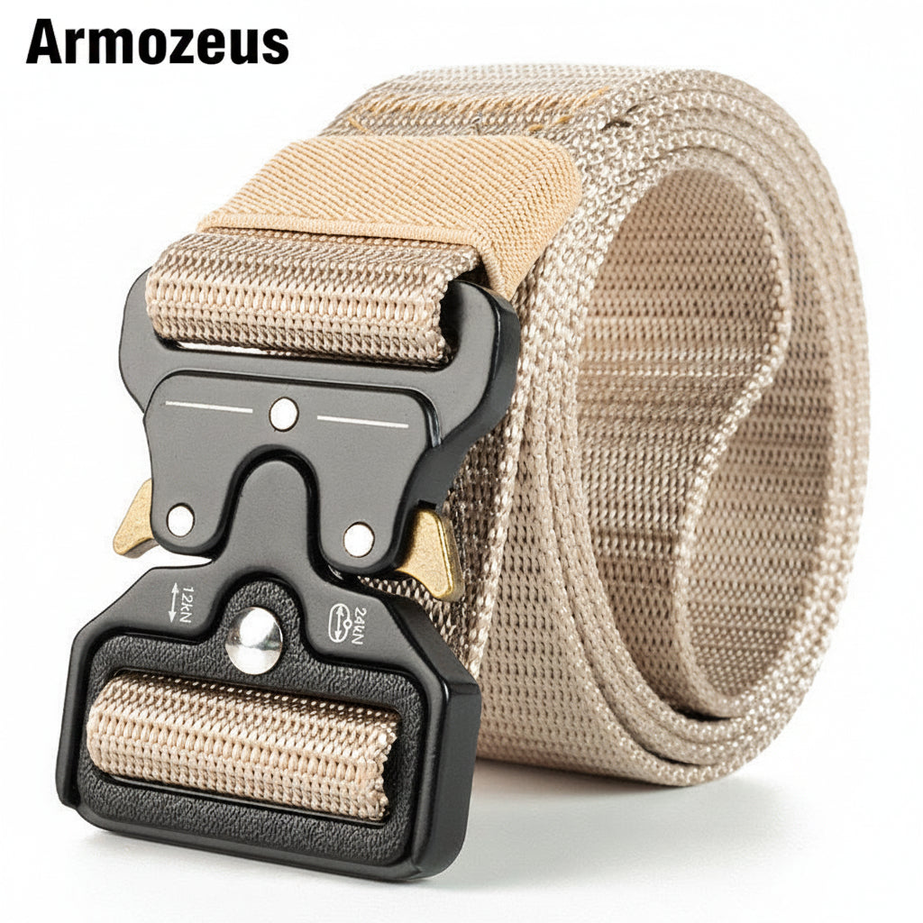 Tactical Woven Nylon Belt with Quick-Release Buckle