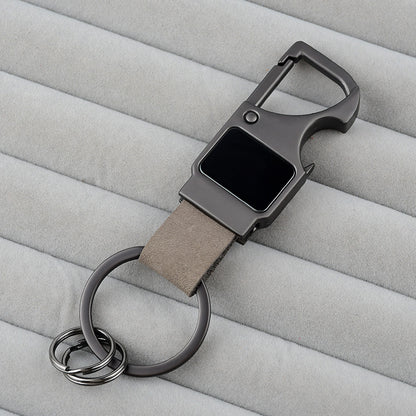 Tactical Leather Keychain with Bottle Opener
