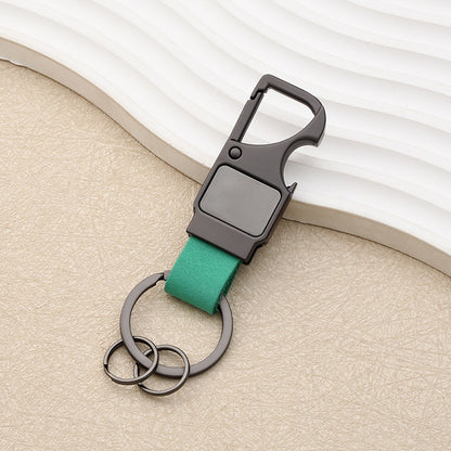 Tactical Leather Keychain with Bottle Opener