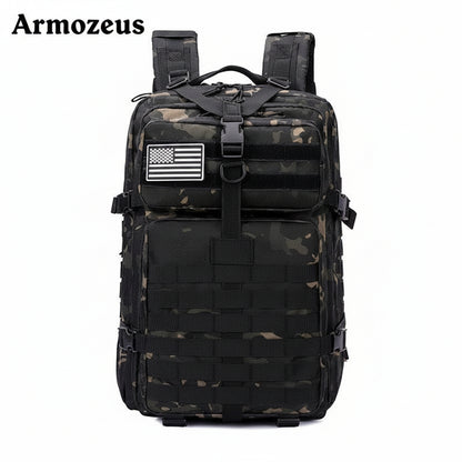 Outdoor tactical backpack for men, 3P military camouflage casual travel backpack, hiking, off-road, camping and mountain climbing bag