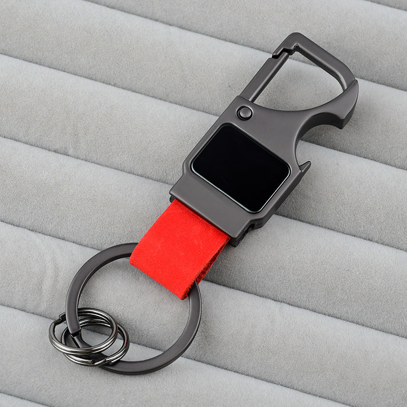 Tactical Leather Keychain with Bottle Opener