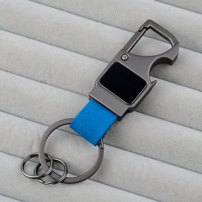 Tactical Leather Keychain with Bottle Opener