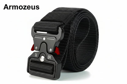 Tactical Woven Nylon Belt with Quick-Release Buckle