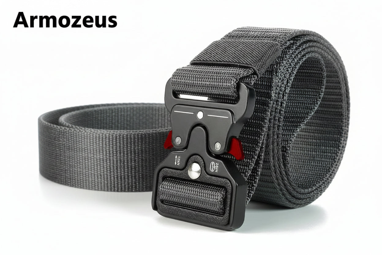 Tactical Woven Nylon Belt with Quick-Release Buckle