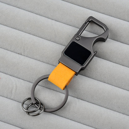 Tactical Leather Keychain with Bottle Opener